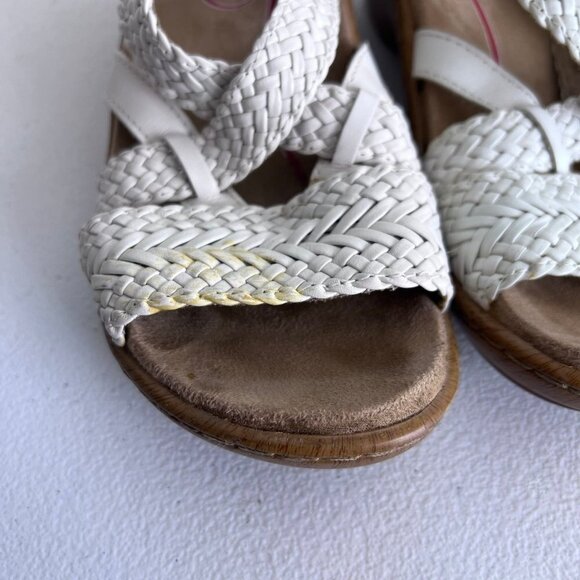 KLOGS white braided sandals clogs size 6.5 - Picture 3 of 6